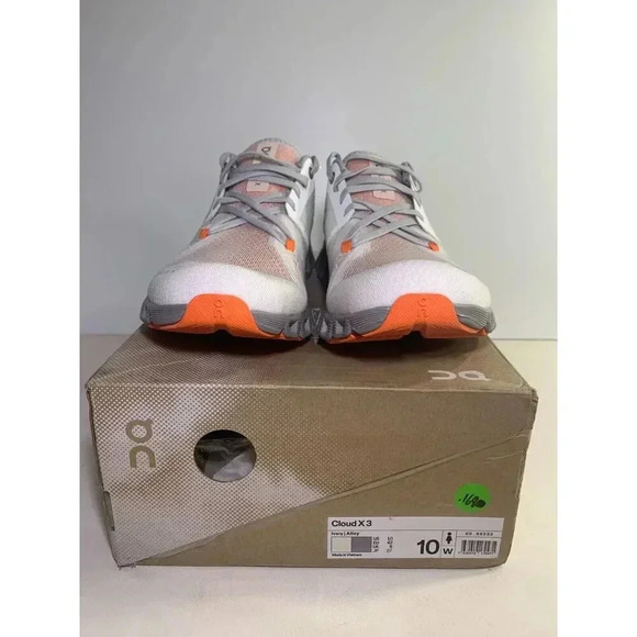 .1680 NEW! On Cloud X 3, Ivory/Alloy, Womens Running Shoes-US 10 Womens - Picture 2 of 6